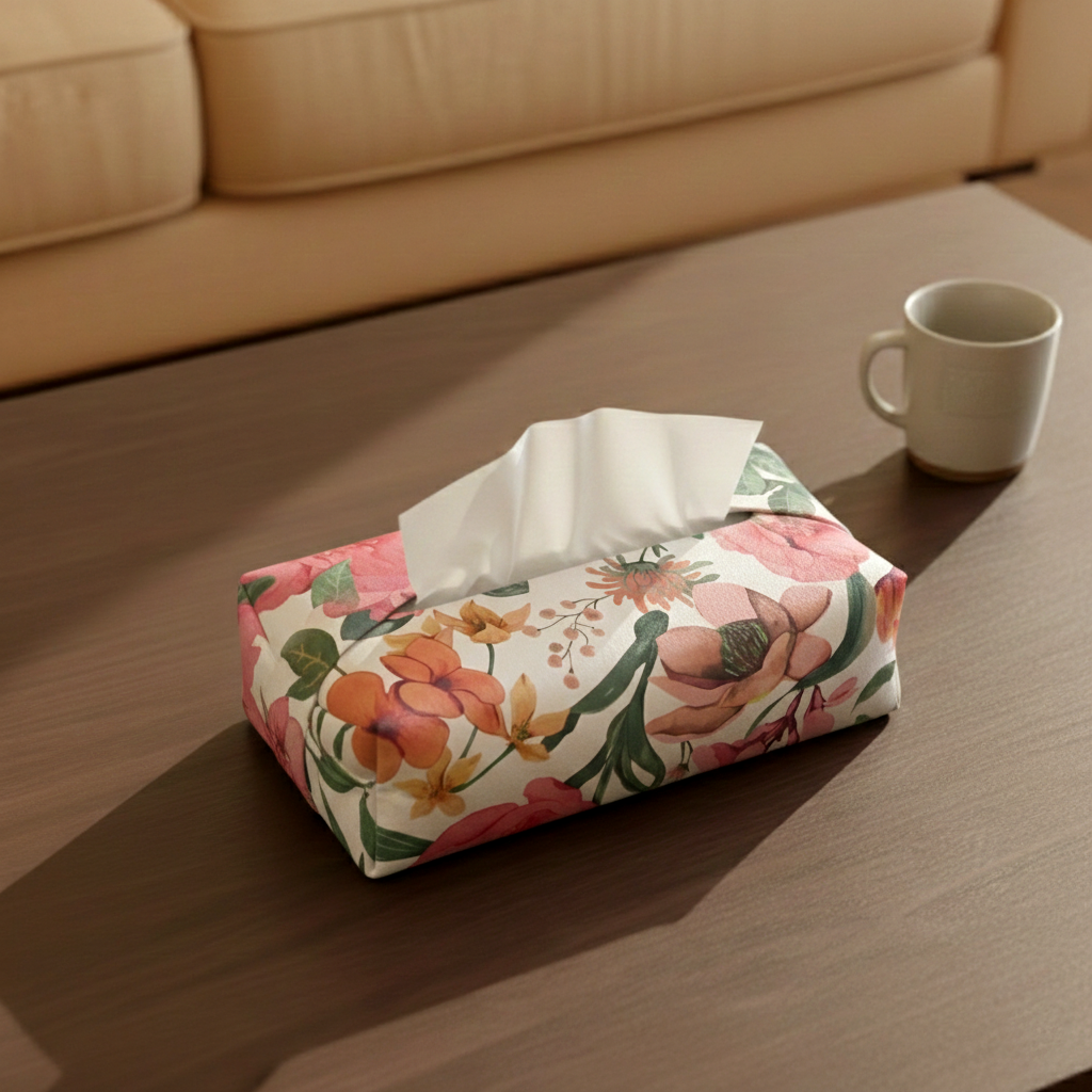 Printed - Meadows Flora Tissue Box Trendy Home