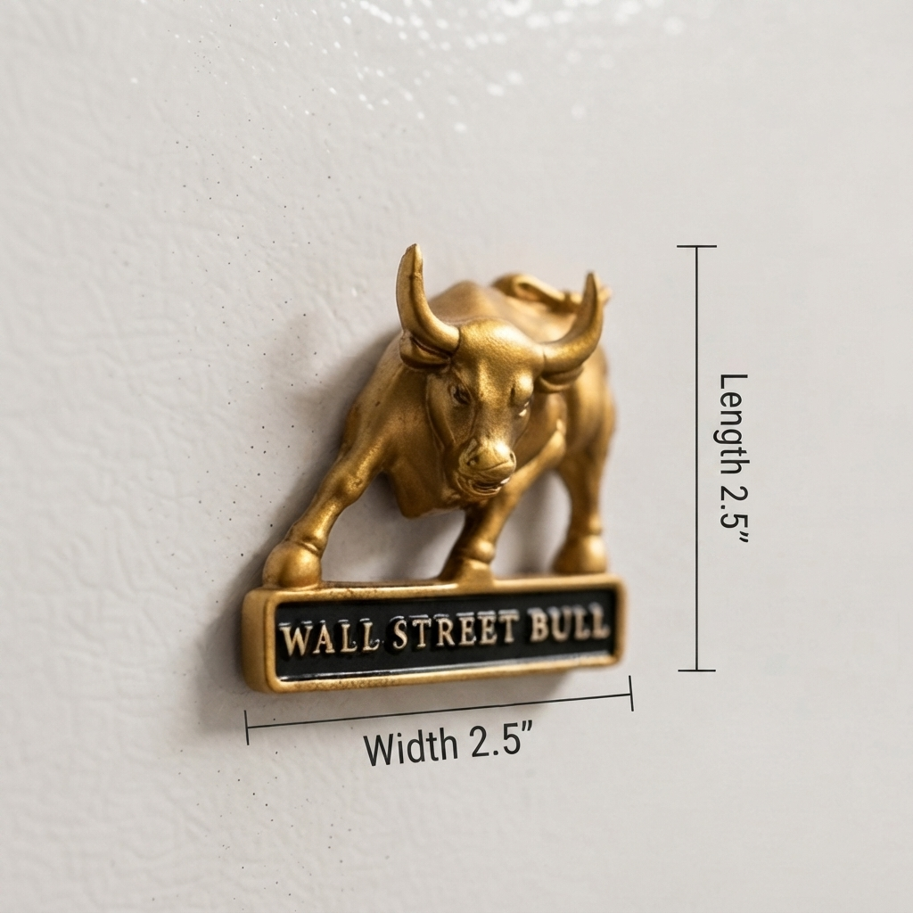 Resin - Wall Street Bull Fridge Magnet