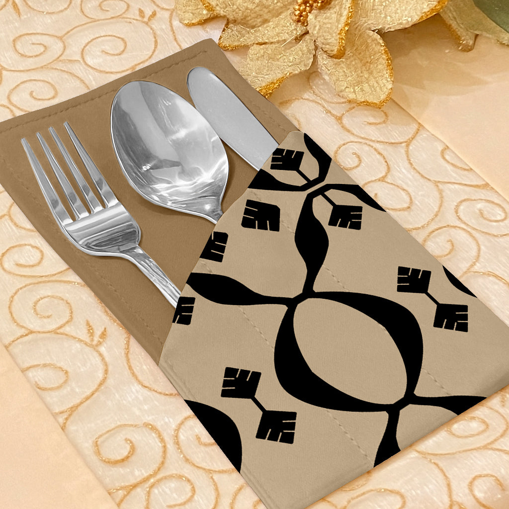 Printed - Beige Nomad Cutlery Pouch Trendy Home