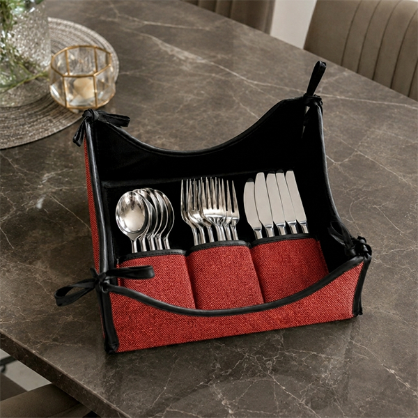 Fine Jute - Plum Cutlery Tray Trendy Home