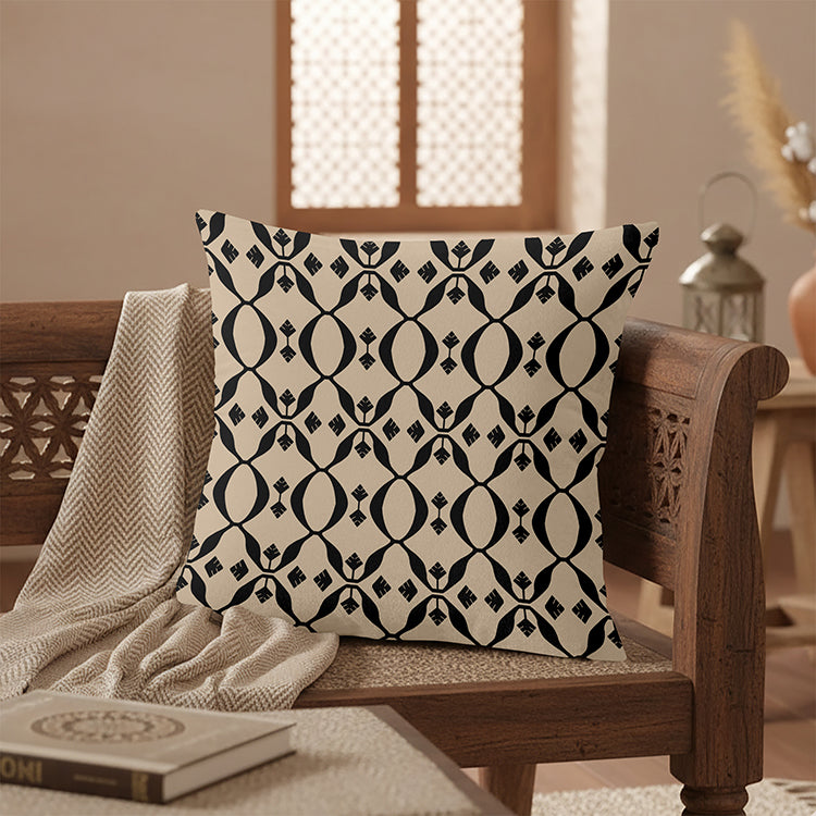 Printed - Beige Nomad Cushion Cover Trendy Home