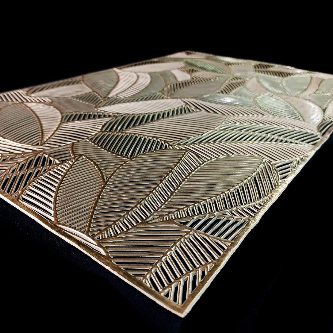 Pvc - Gold Filigree Table Mat Trendy Home