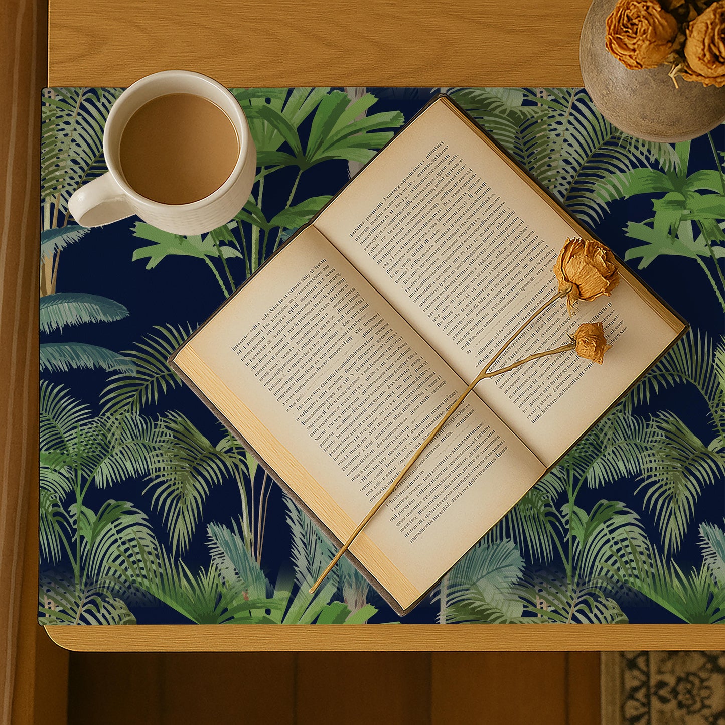 Printed - Night Pine Bed Side Table Accent Trendy Home