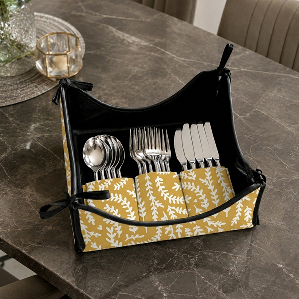Printed - Mustard Mist Cutlery Tray