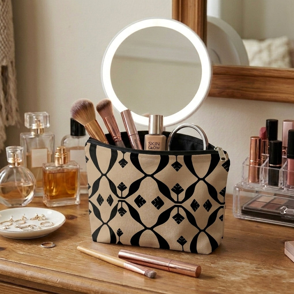 Printed - Beige Nomad Cosmetic Pouch