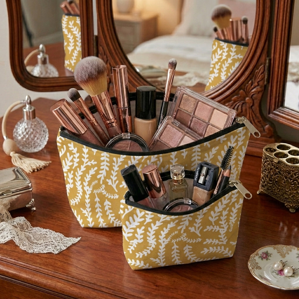 Printed - Mustard Mist Cosmetic Pouch