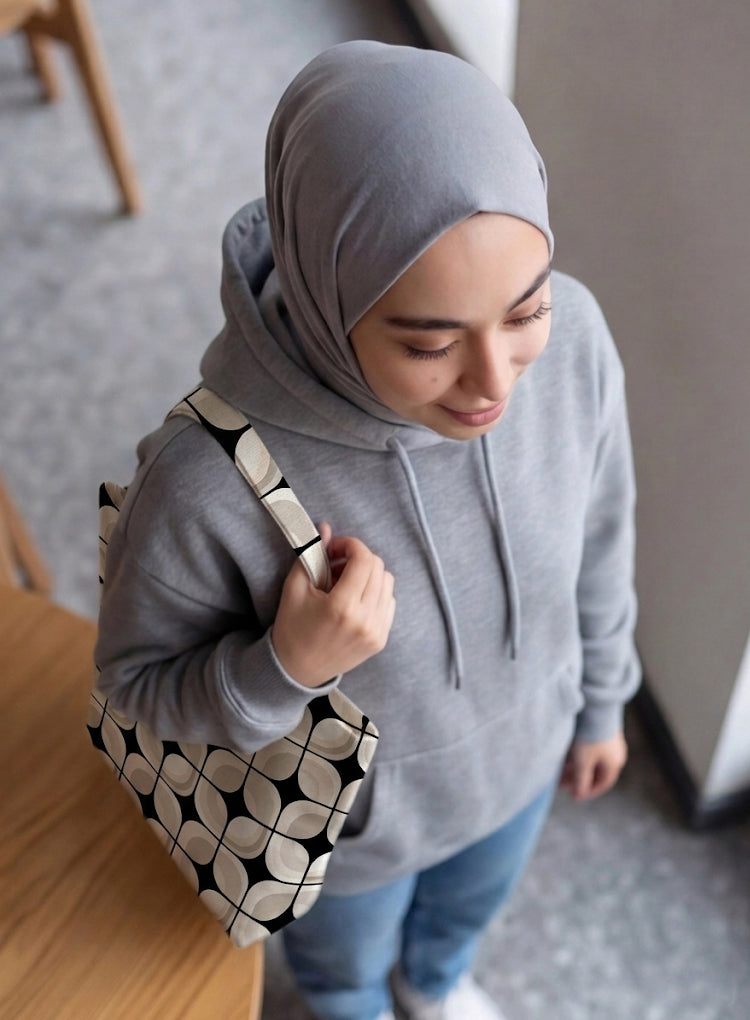 Printed - Retro Slate Tote Bag Trendy Home