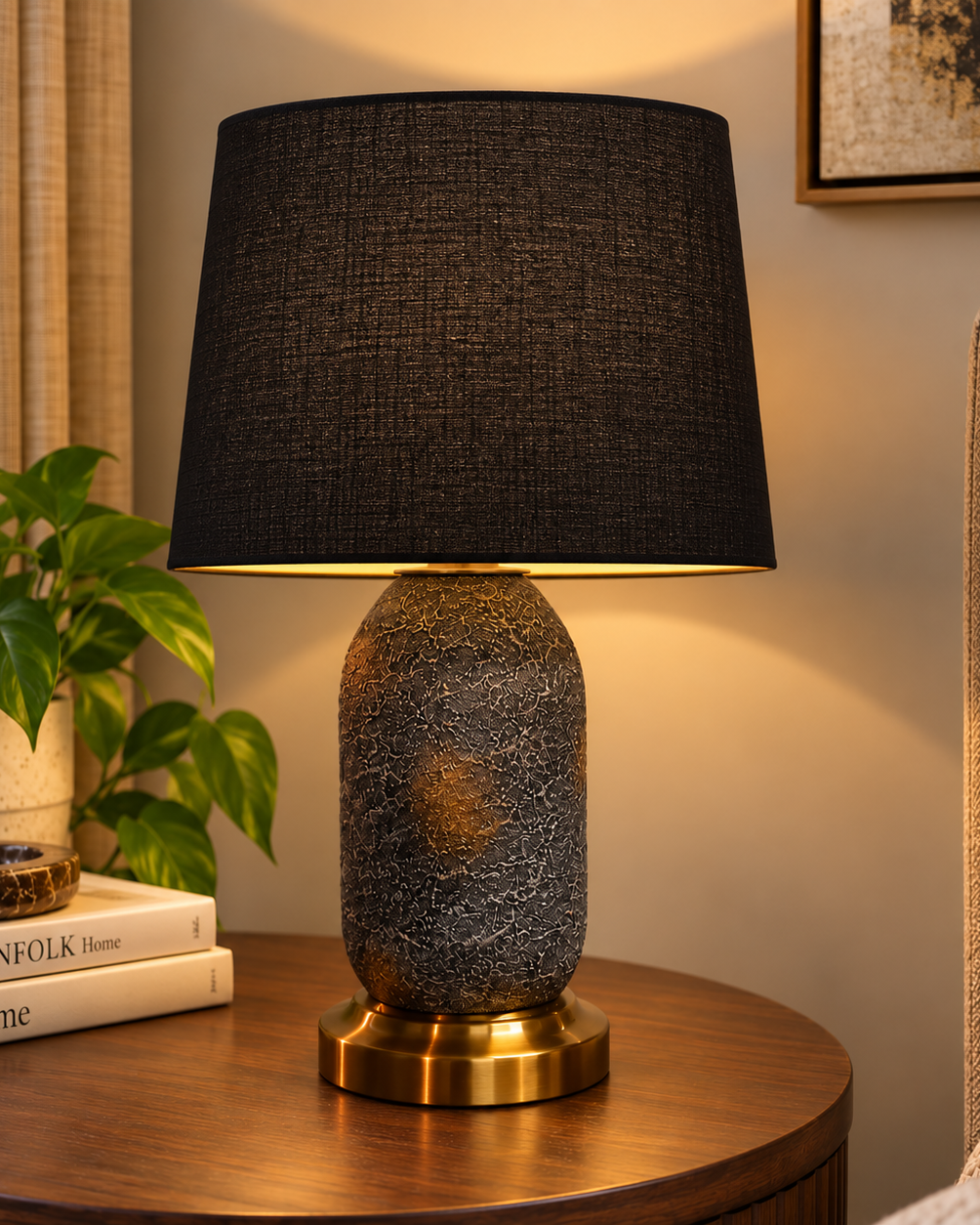 Graphite Studio Table Lamp Black Trendy Home