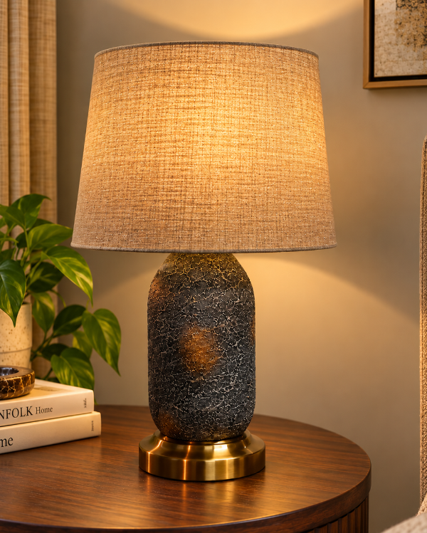 Graphite Studio Table Lamp Beige Trendy Home