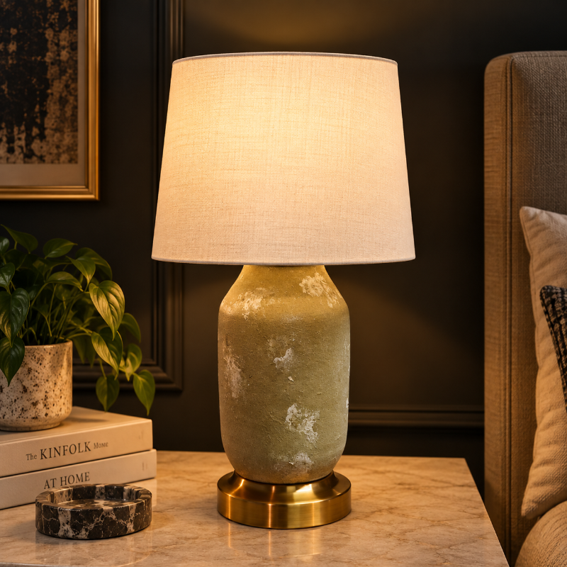 Tuscan Table Lamp White Single Trendy Home