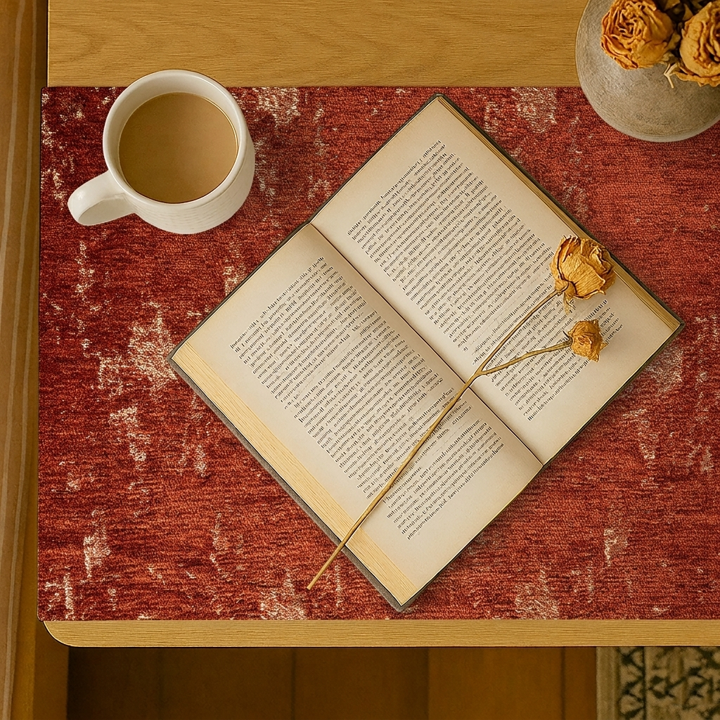 Shanghai Velvet - Rust Bed Side Table Accent Trendy Home