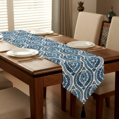 Printed - Moroccan Motif Table Runner Trendy Home