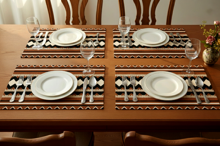 Printed - Tribal Terracotta Table Mat Trendy Home