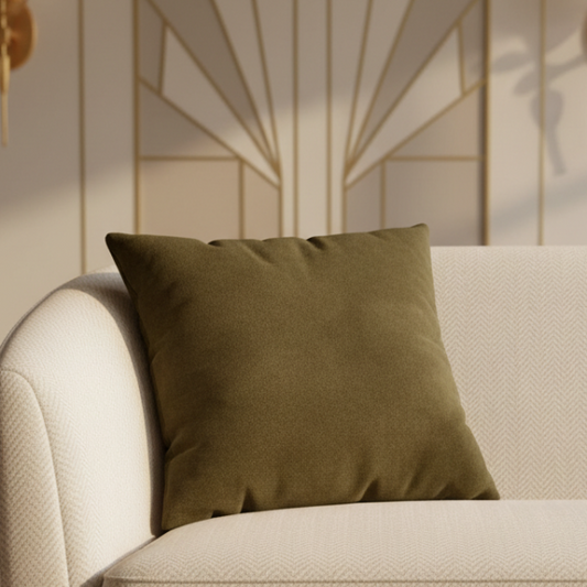 Malai Velvet - Olive Brown Cushion Cover Trendy Home