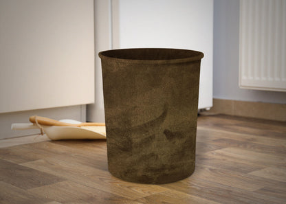 Malai Velvet - Olive Brown Dustbin Trendy Home
