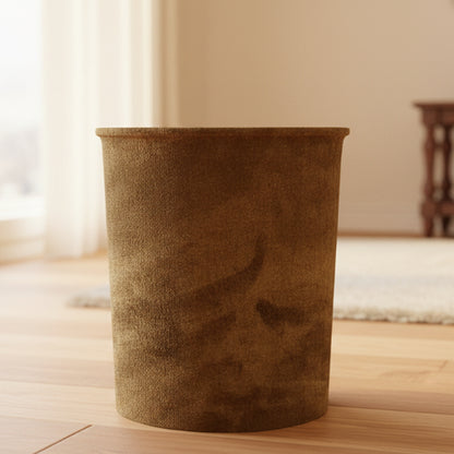Malai Velvet - Olive Brown Dustbin Trendy Home