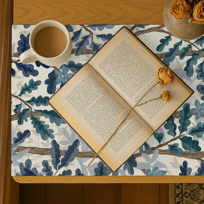 Printed - Blue Oak Bed Side Table Accent Trendy Home