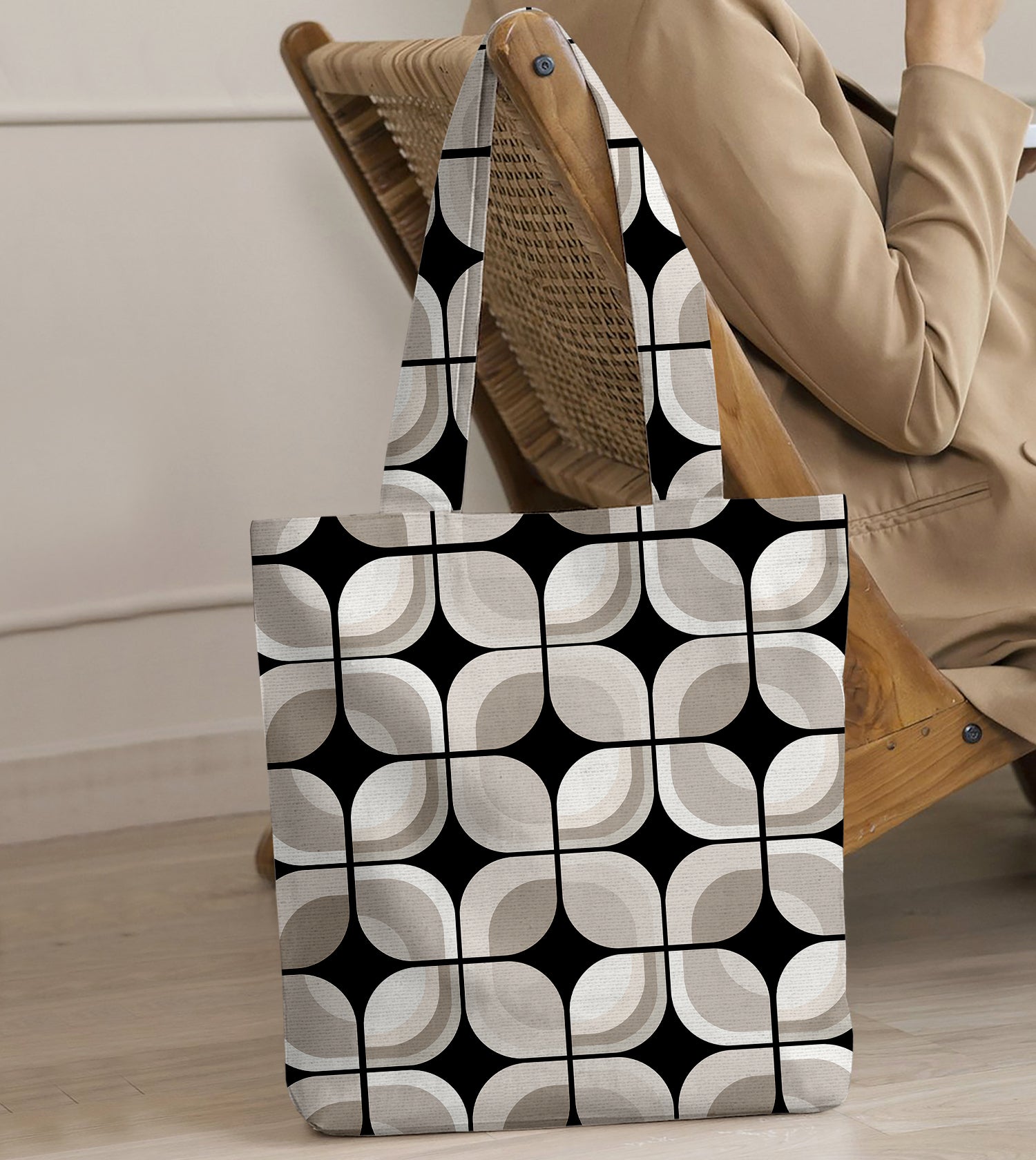 Printed - Retro Slate Tote Bag Trendy Home