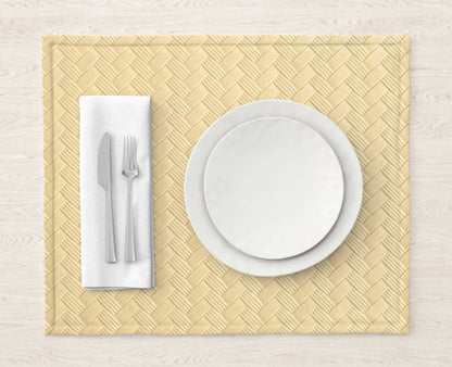 Patterned Leather - Beige Table Mat Trendy Home
