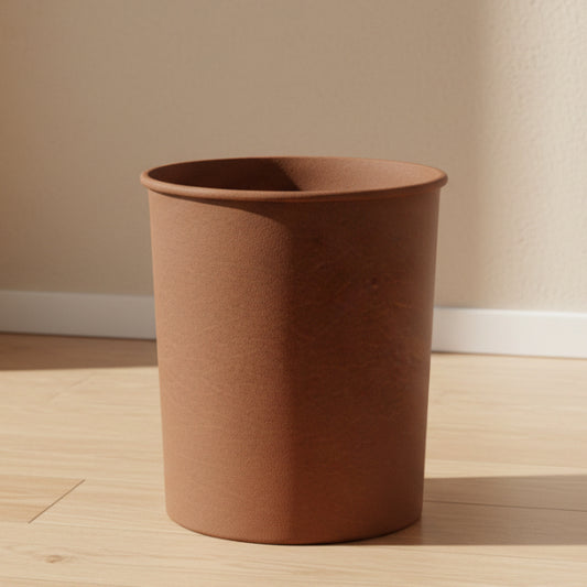 Leather - Burnt Cinnamon Dustbin Trendy Home