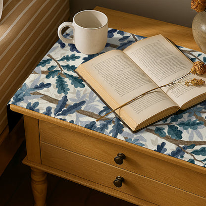 Printed - Blue Oak Bed Side Table Accent Trendy Home
