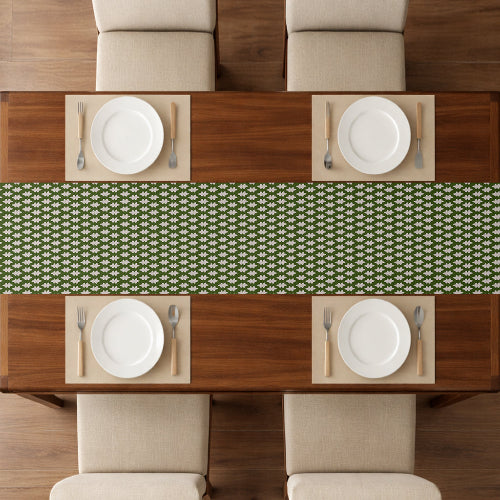 Printed - Emerald Symmetry Table Runner Trendy Home