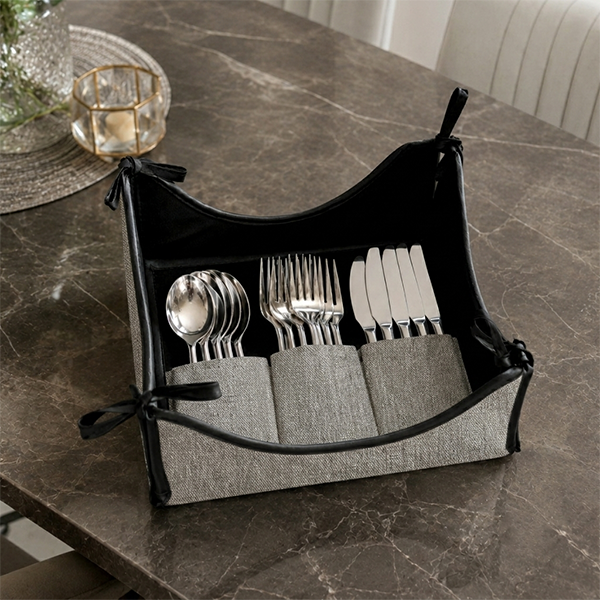 Fine Jute - Ash Cutlery Tray