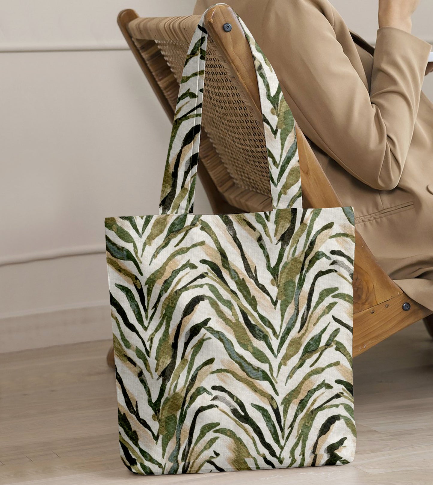 Printed - Sage Serengeti Tote Bag Trendy Home