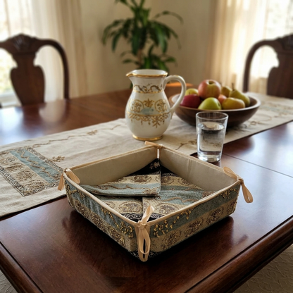 Hand Sequin - Silver Bread Basket