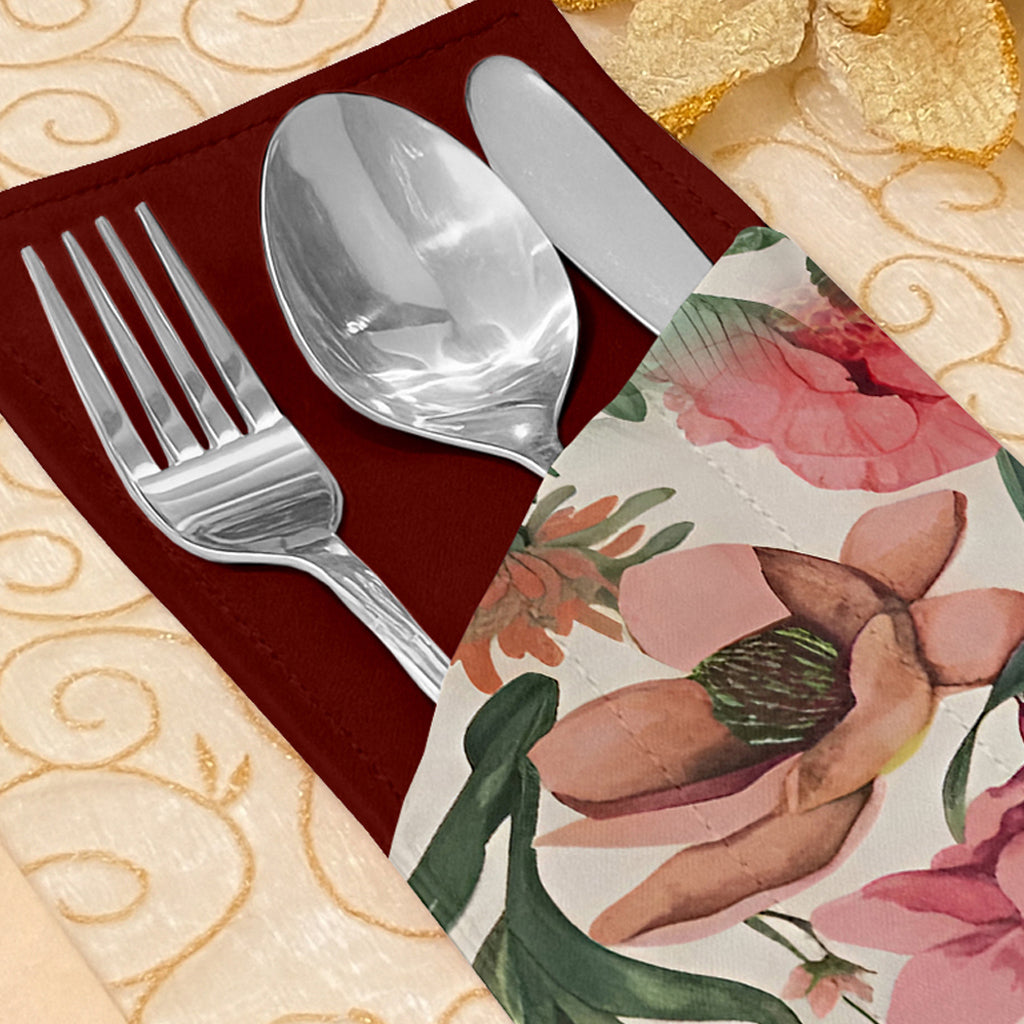 Printed - Meadows Flora Cutlery Pouch Trendy Home