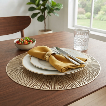 Pvc - Gold Celestial Glow Charger Plate