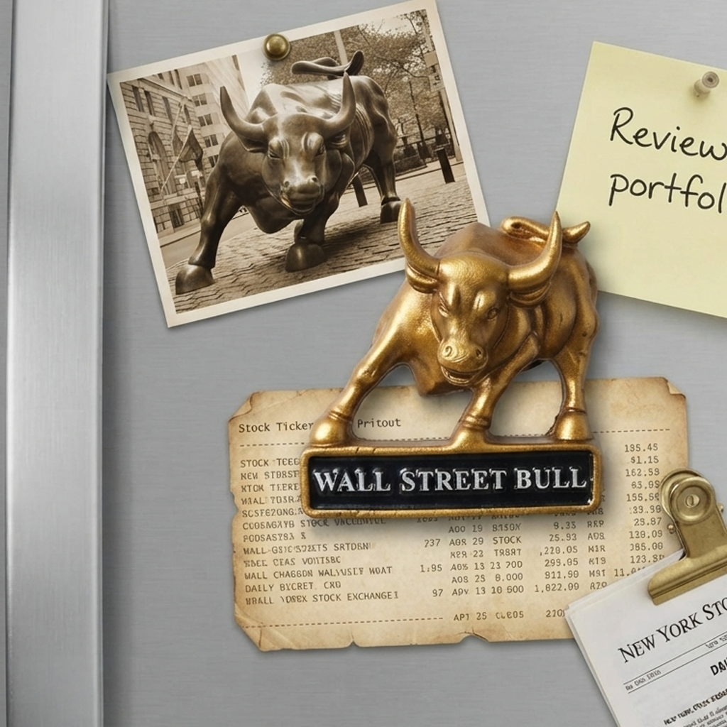 Resin - Wall Street Bull Fridge Magnet