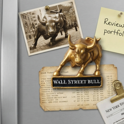 Resin - Wall Street Bull Fridge Magnet