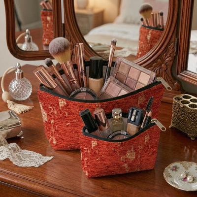 Shanghai Velvet - Rust Cosmetic Pouch Trendy Home
