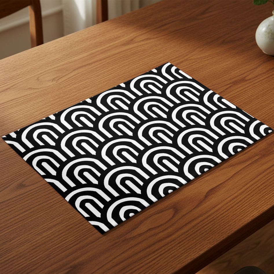 Printed - Monochrome Arch Table Mat Trendy Home