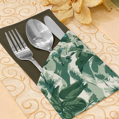 Printed - Victorian Green Cutlery Pouch Trendy Home