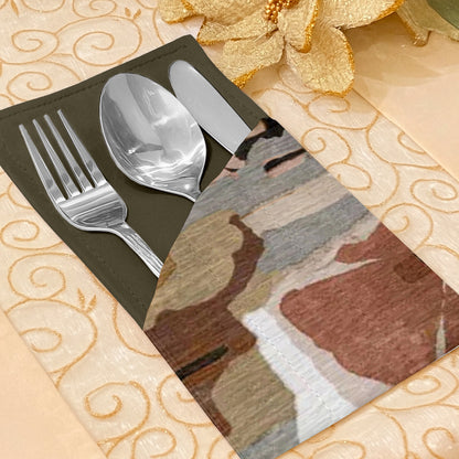 Printed - Artisan Mosaic Cutlery Pouch Trendy Home