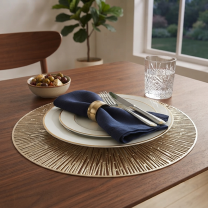 Pvc - Gold Celestial Glow Charger Plate