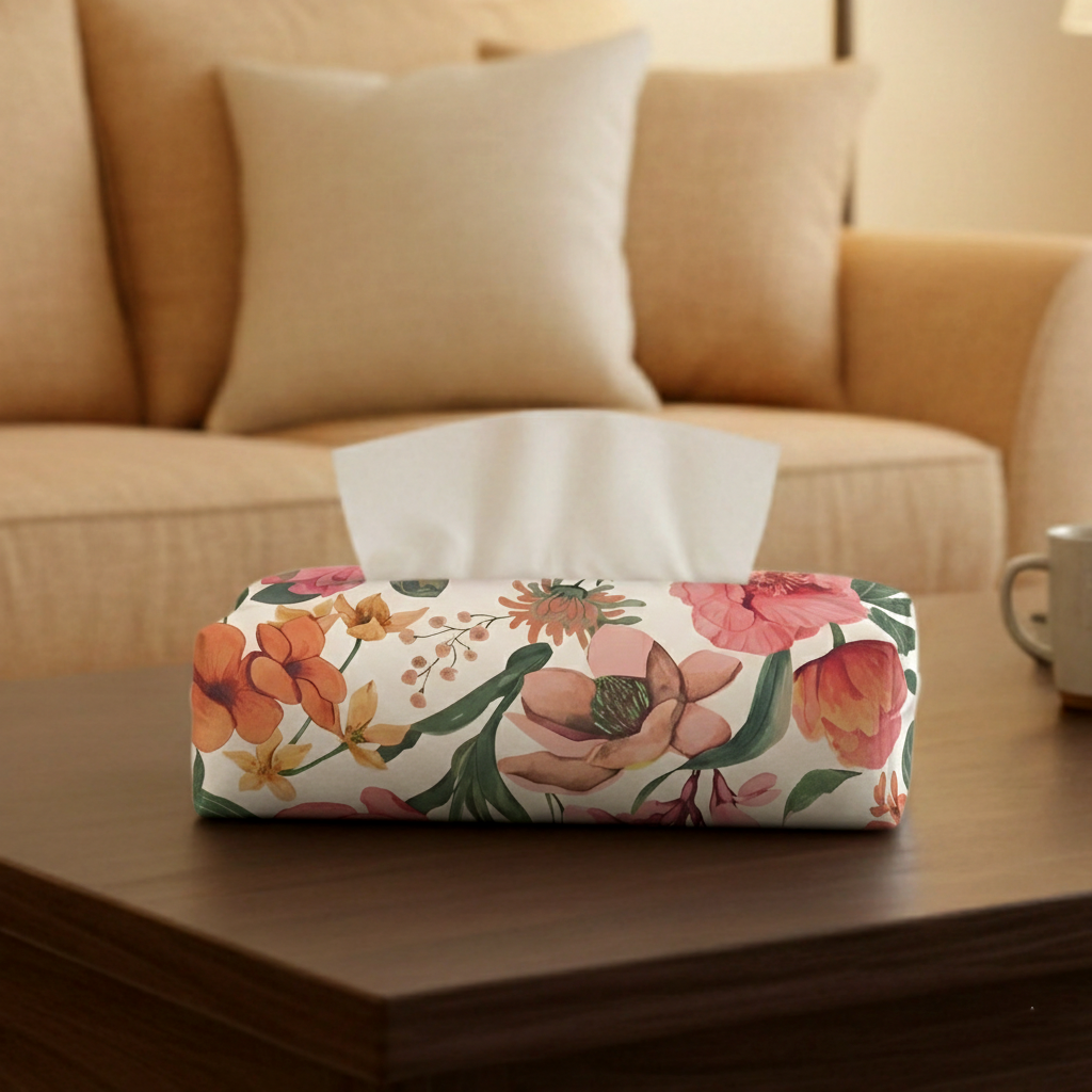 Printed - Meadows Flora Tissue Box Trendy Home