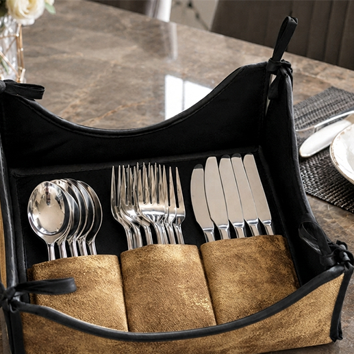 Malai Velvet - Fawn Cutlery Tray