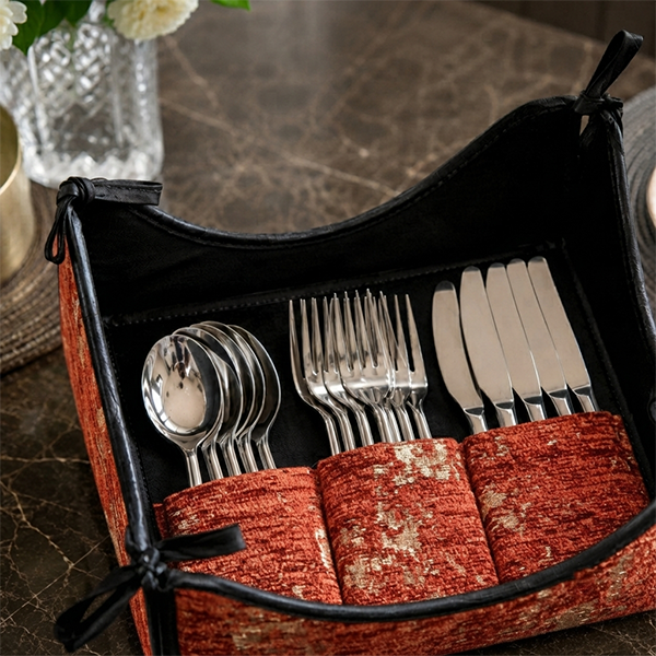 Shanghai Velvet - Rust Cutlery Tray