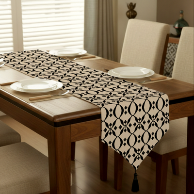 Printed - Beige Nomad Table Runner Trendy Home