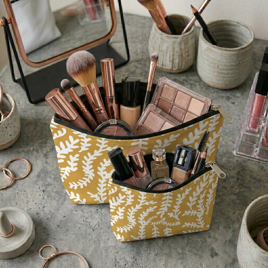 Printed - Mustard Mist Cosmetic Pouch