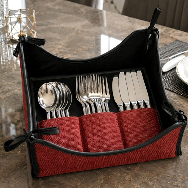 Fine Jute - Plum Cutlery Tray