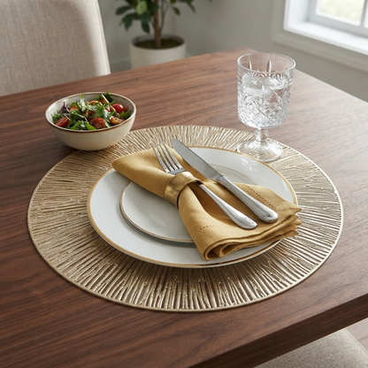 Pvc - Gold Celestial Glow Charger Plate