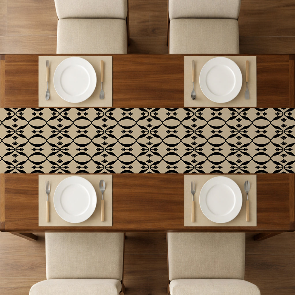 Printed - Beige Nomad Table Runner Trendy Home