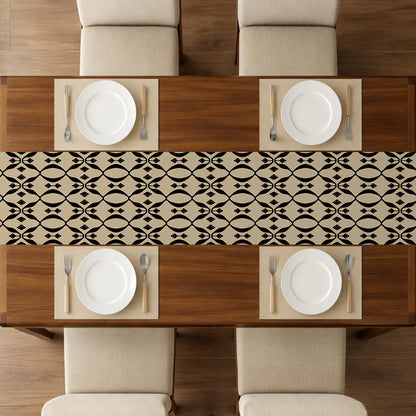 Printed - Beige Nomad Table Runner Trendy Home