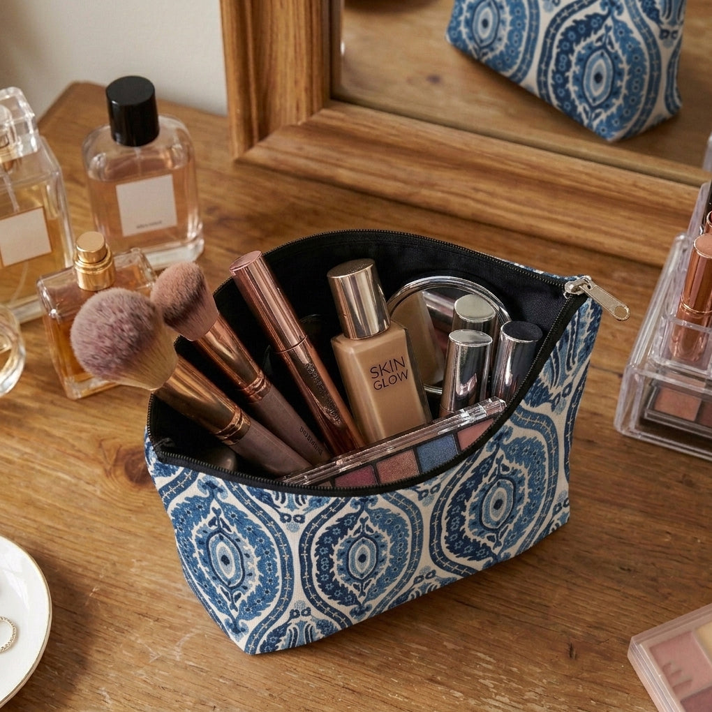 Printed - Moroccan Motif Cosmetic Pouch