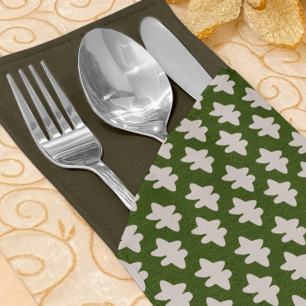 Printed - Emerald Symmetry Cutlery Pouch Trendy Home