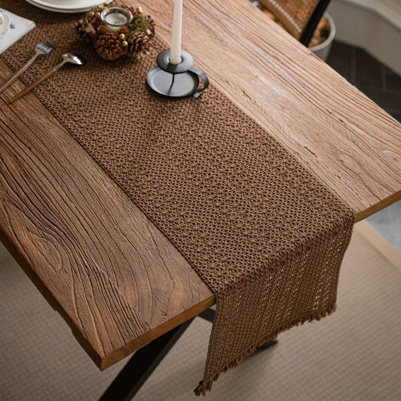Crochet – Mocha & Cocoa Table Runner Trendy Home